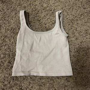 plain crème tank/ crop top size S